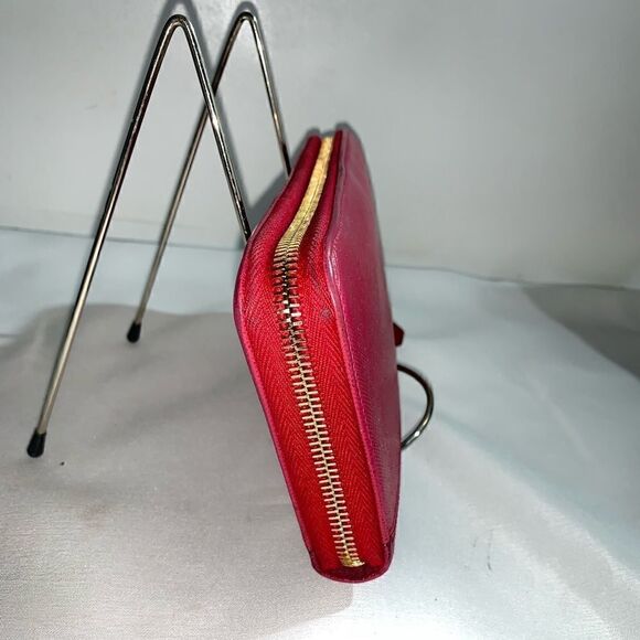 💥AUTHENTIC💥 Prada Saffiano Zip Around Clutch Wallet Pink - Picture 4 of 12